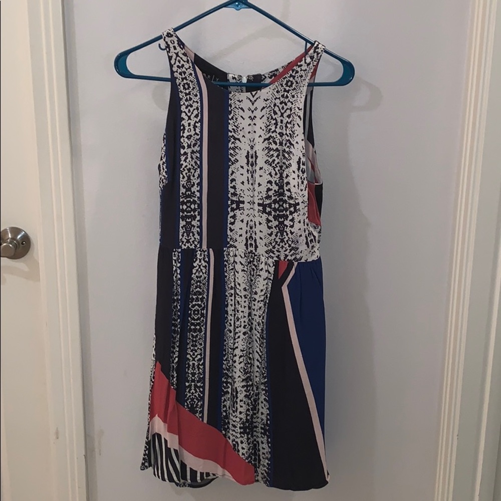 Multi-colored open back dress